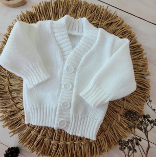 chlapčenský sveter na krst biely