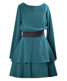 dievčenské šaty s opaskom MIRAY zelené