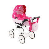 kočík pre bábiky Kids V4 ružový s jednorožcom