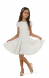 dievčenské letné šaty s krajkou biele