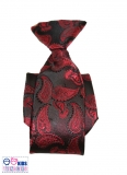 chlapčenská kravata s kašmírovým vzorom červená