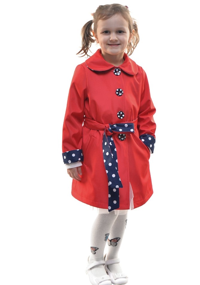detský jarný kabát JULKA červený