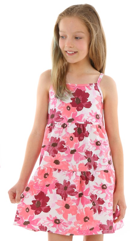 dievčenské šaty na ramienka veľké kvety