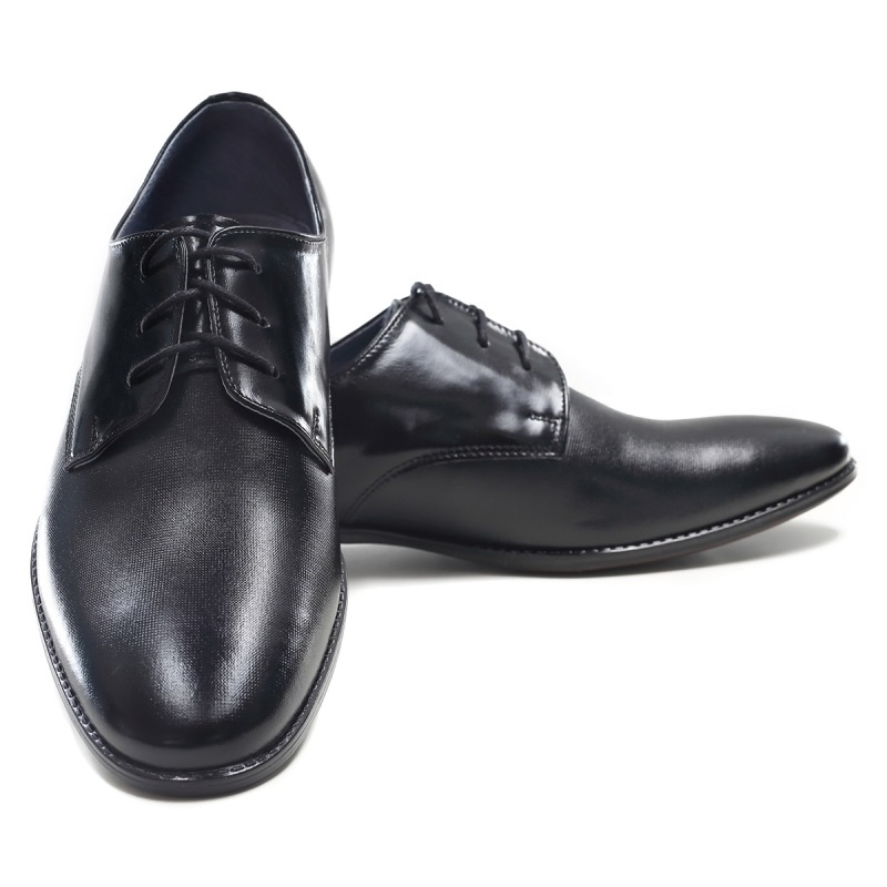 chlapčenské elegantné kožené topánky čierne