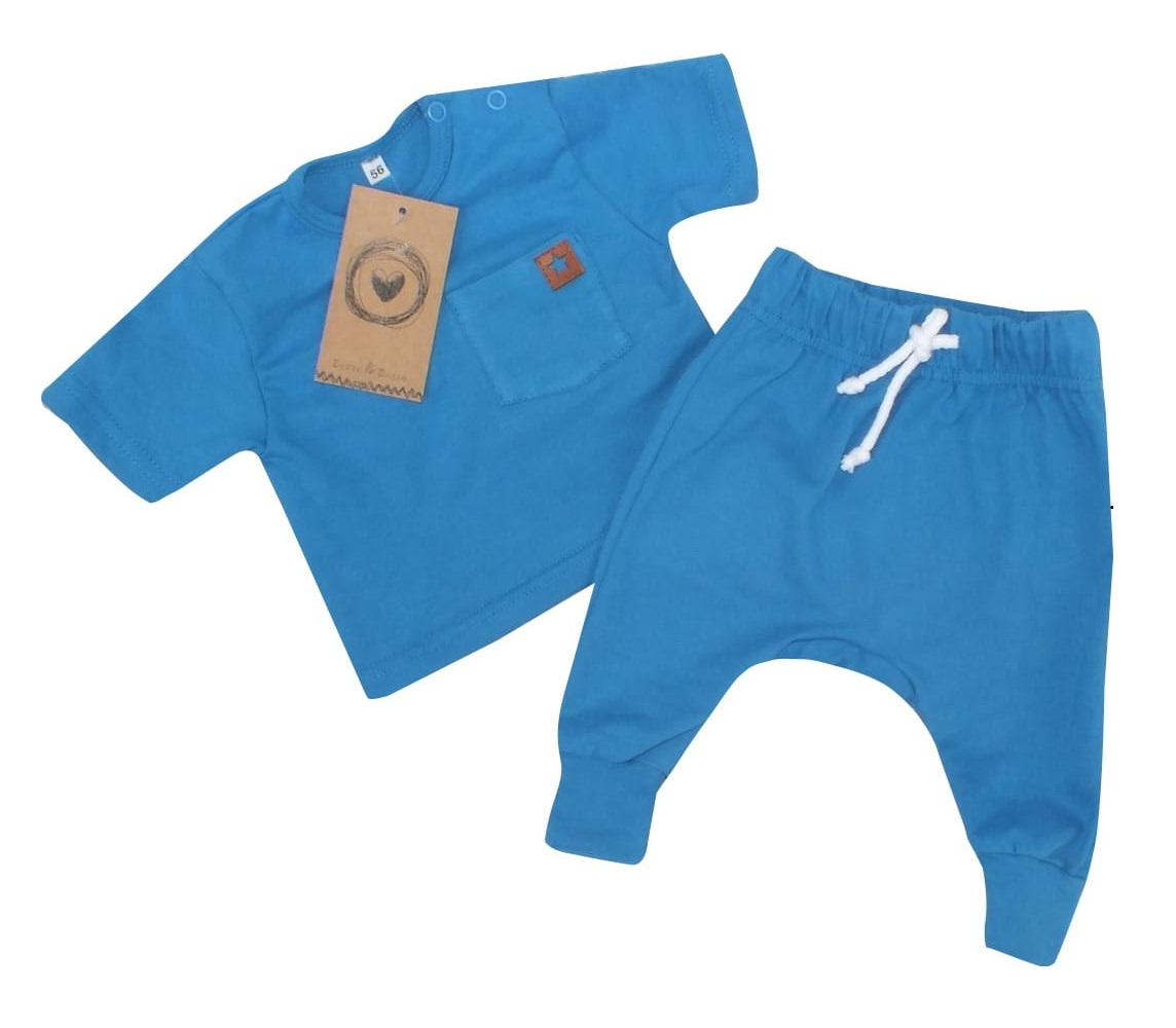 detský komplet tričko a nohavice modrý