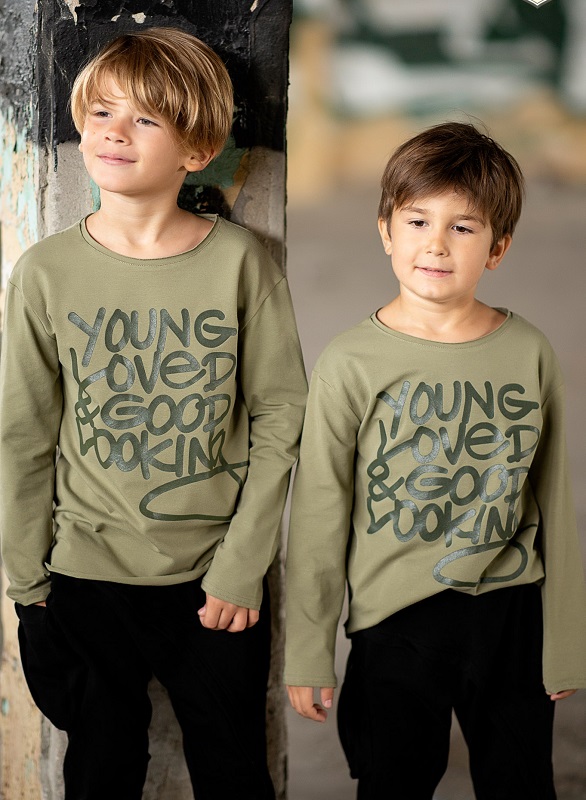 chlapčenské tričko s potlačou zelené