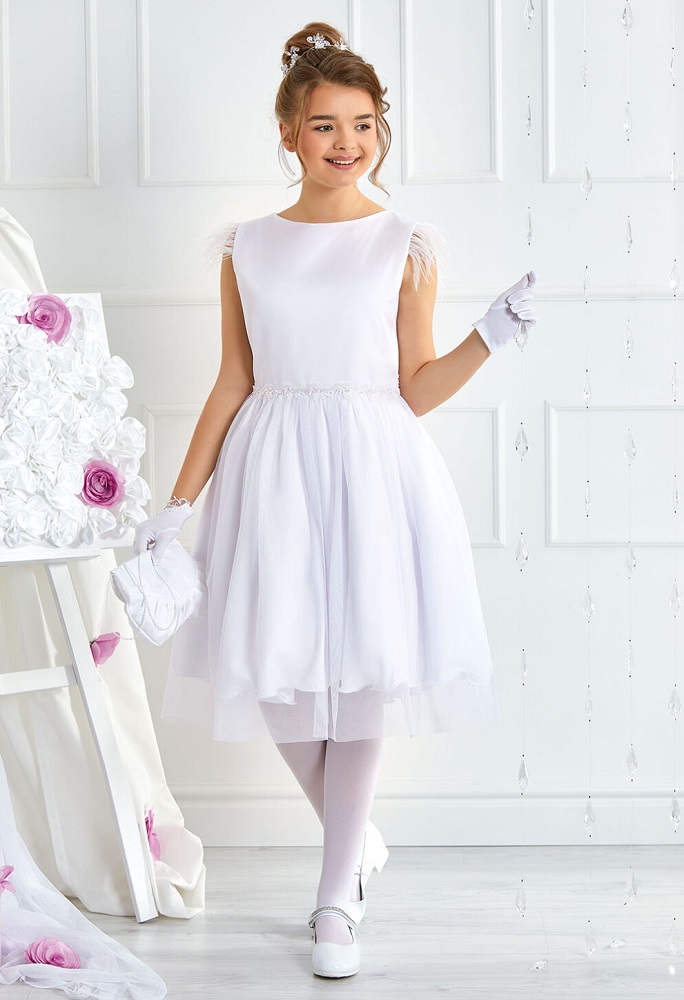 dievčenské slávnostné šaty FLORENCE biele