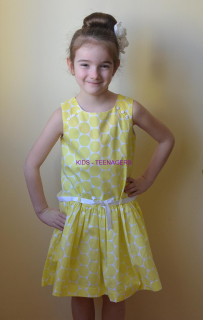 dievčenské šaty LOSAN v žltej farbe