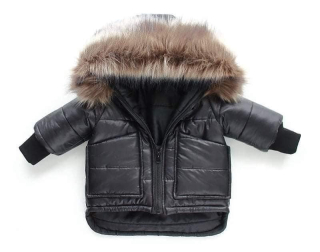 detská bunda s kapucňou čierna 98