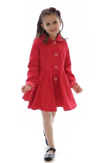 dievčenský jarný kabát POLLY červená