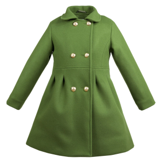 dievčenský zimný kabát AGATA zelený