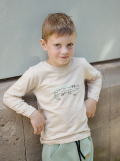 chlapčenské tričko s dlhým rukávom CROCODILE