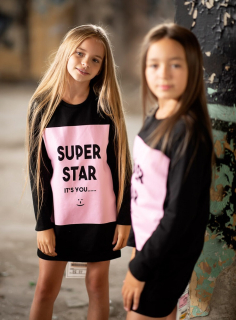 dievčenské šaty SUPER STAR čierne