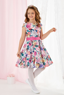 dievčenské šaty s kvetinovou potlačou EVI