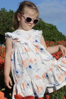 dievčenské letné šaty s kvetinami