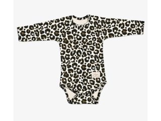 dievčenské body s dlhým rukávom WILD Leopard