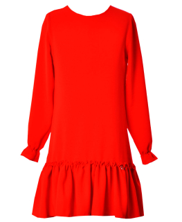 dievčenské šaty s volánom LILY červené