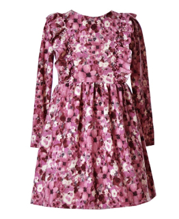 dievčenské kvetinové šaty LENA jahodové