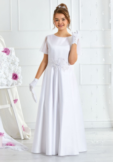 dievčenské dlhé šaty CHLOE biele