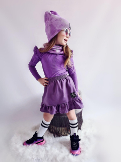 dievčenská bavlnená sukňa fialová