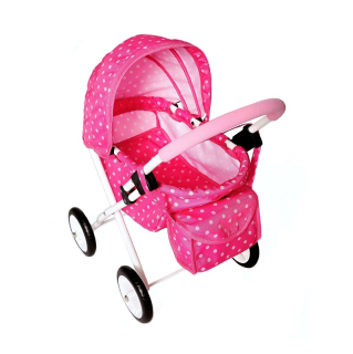 skladací kočík pre bábiky Kids M9 ružový