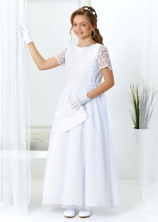 dievčenské dlhé šaty NISA biele