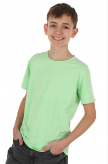 chlapčenské tričko s okrúhlym výstrihom svetlozelené